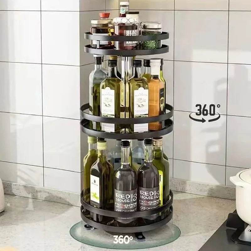 360 Rotation Spice Rack Multi-Layer Kitchen Organizer Tray - Estalios