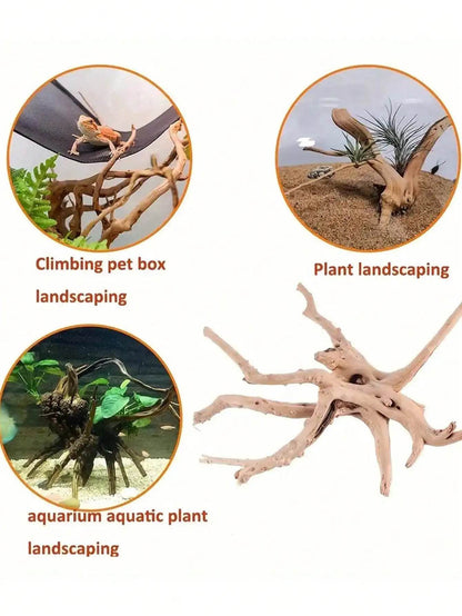 5-10CM Small Natural Tree Trunk Aquarium Decoration Ornament - Estalios