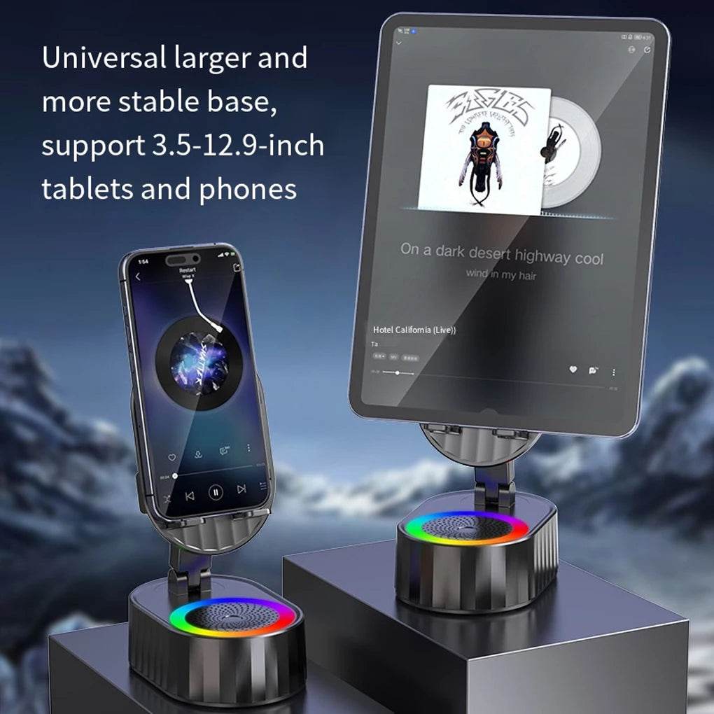 Portable Cell Phone Stand Speaker With Surround Sound Black - Estalios