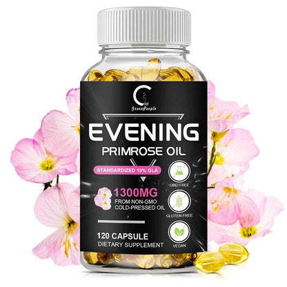 Evening Primrose Oil Supplement Capsules for Healthy Skin - Estalios