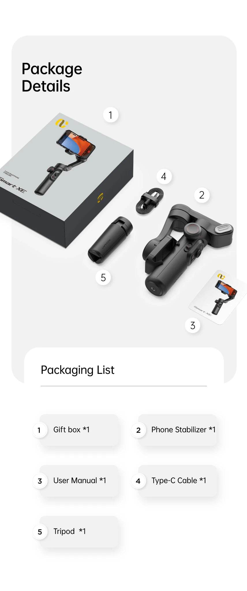 AOCHUAN Smart XE 3-Axis Handheld Gimbal for Stable Vlogging - Estalios