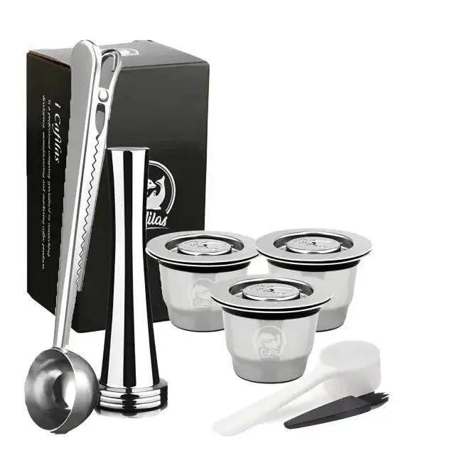 Sleek Reusable Coffee Capsule Set for Bold Eco Brewing - Estalios