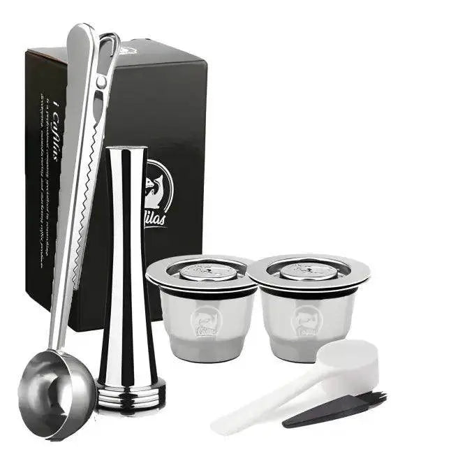 Sleek Reusable Coffee Capsule Set for Bold Eco Brewing - Estalios