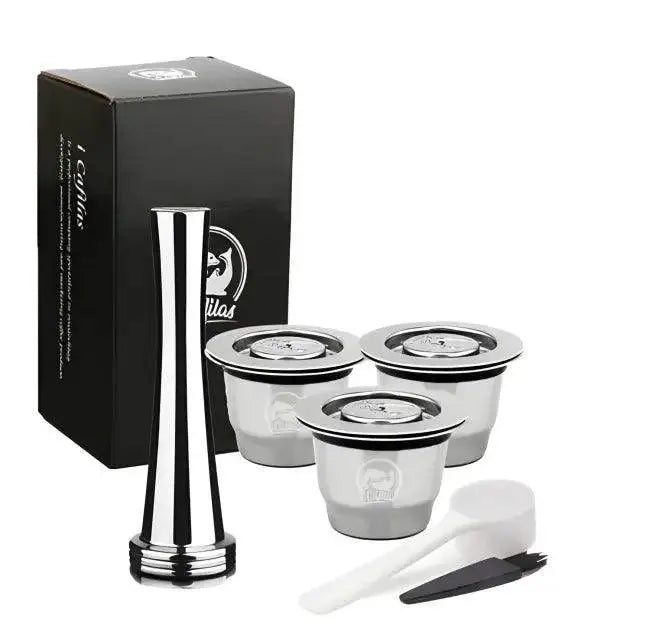 Sleek Reusable Coffee Capsule Set for Bold Eco Brewing - Estalios