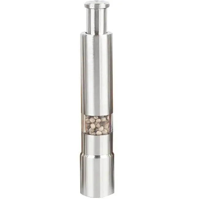 Stylish Stainless Salt and Pepper Grinder Set with Pink Salt for Flavorful Cooking - Estalios