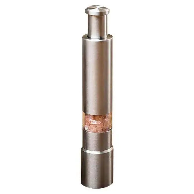 Stylish Stainless Salt and Pepper Grinder Set with Pink Salt for Flavorful Cooking - Estalios