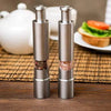 Stylish Stainless Salt and Pepper Grinder Set with Pink Salt for Flavorful Cooking - Estalios