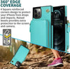 Stylish Turquoise Zipper Wallet Case with Crossbody Strap - Estalios