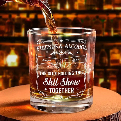Personalized Whiskey Glass for Friends & Alcohol Lovers - Estalios