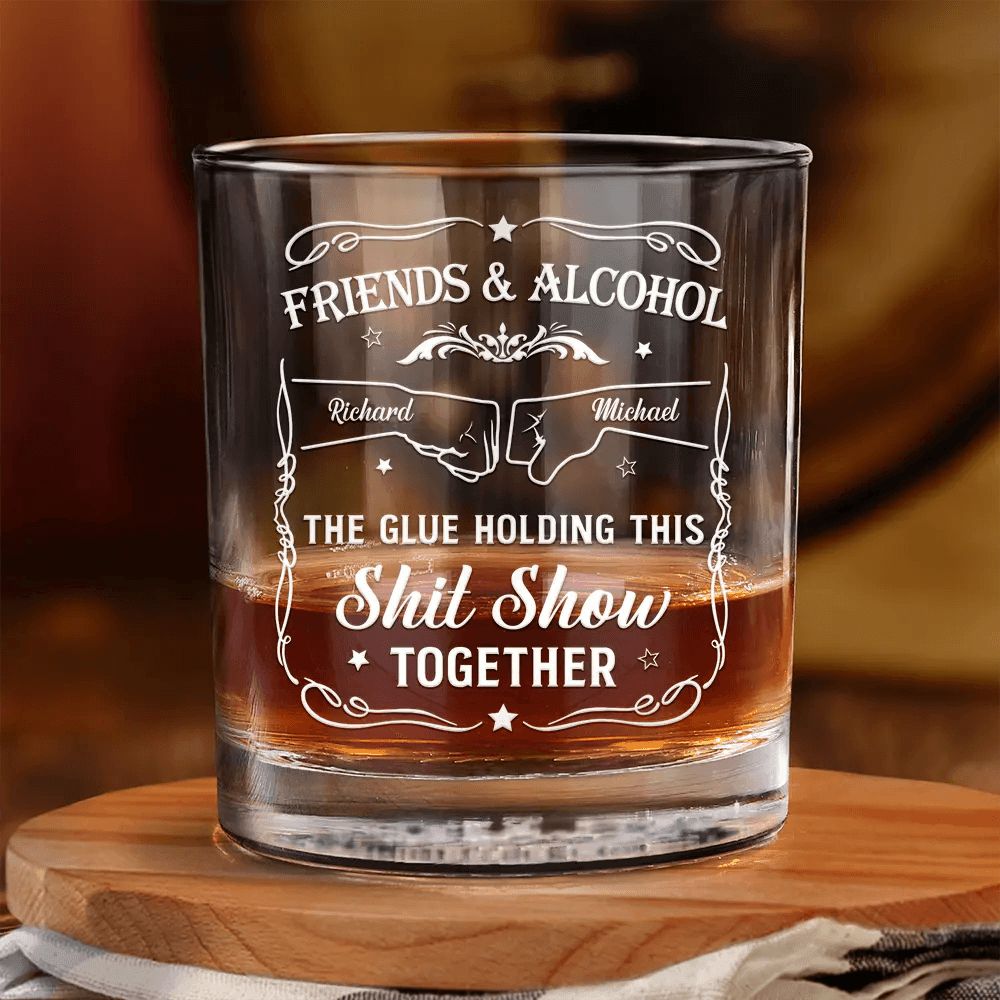 Personalized Whiskey Glass for Friends & Alcohol Lovers - Estalios