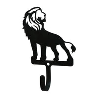 Unleash the Beast: Black Lion Hook! Okay, here's the product description, all cool and consistent: **Black Metal Lion Wall Hook - Estalios