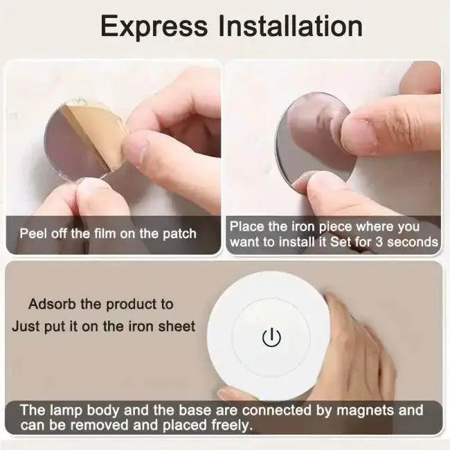 Versatile LED Touch Night Light with Rechargeable Battery - Estalios
