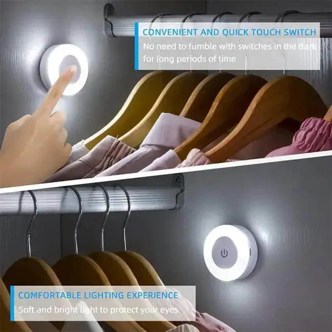 Versatile LED Touch Night Light with Rechargeable Battery - Estalios