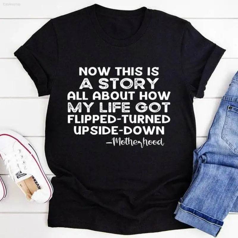 A Story About Motherhood T-Shirt in Soft Cotton Fabric - Estalios