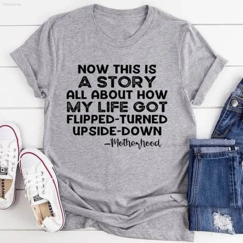 A Story About Motherhood T-Shirt in Soft Cotton Fabric - Estalios