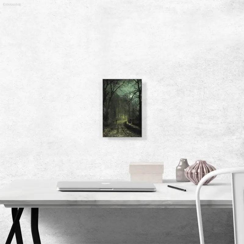 A Yorkshire Lane in November 1873 Canvas Art Print - Estalios
