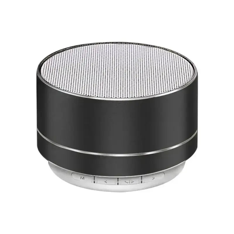 Black and silver A10 Wireless Bluetooth Small Steel Cannon portable speaker design