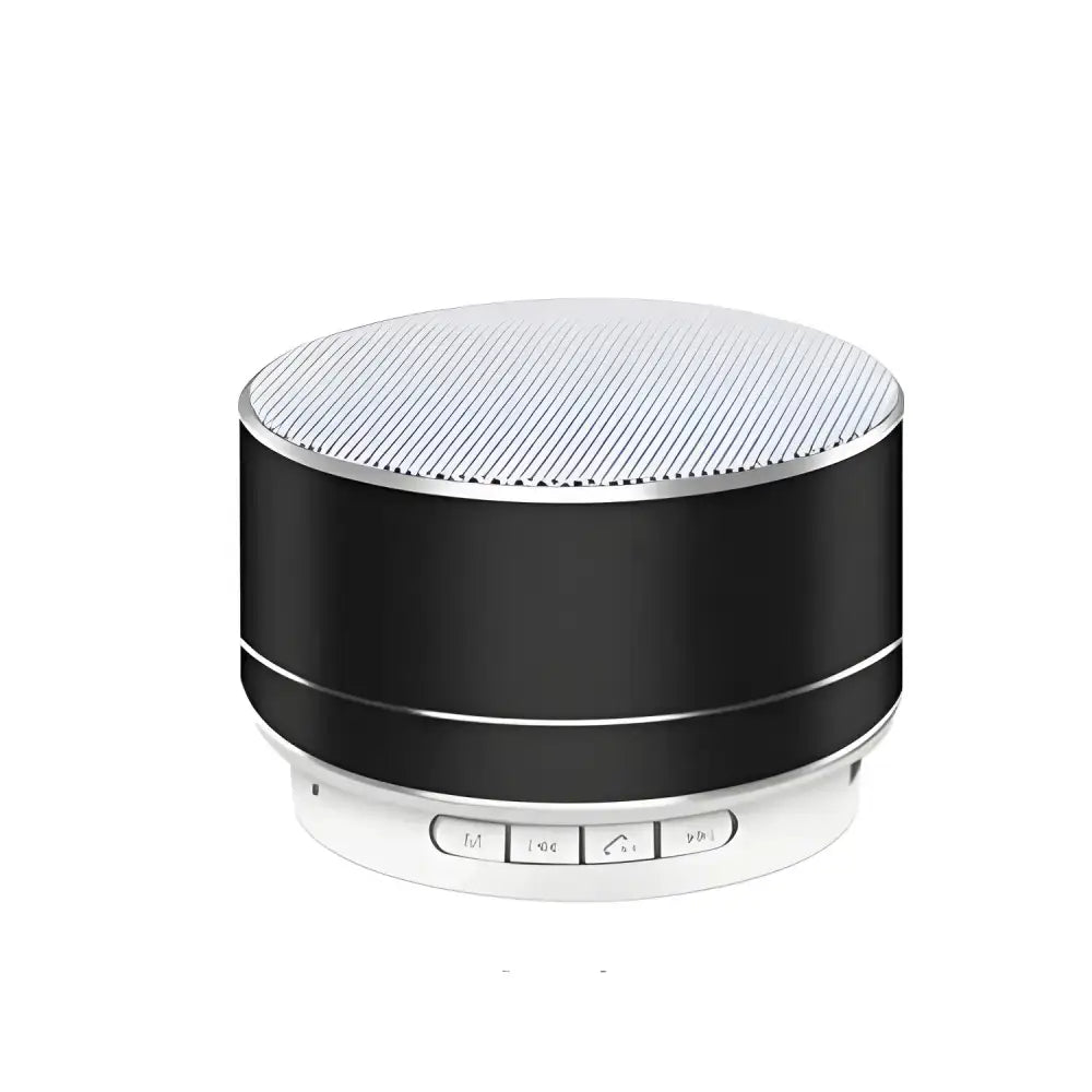 Black and silver A10 Wireless Bluetooth Small Steel Cannon portable speaker