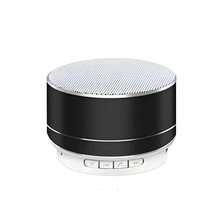 Black and silver A10 Wireless Bluetooth Small Steel Cannon portable speaker