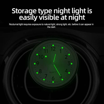 Luminous Mini Car Clock Stick-On Quartz Auto Accessories - Estalios