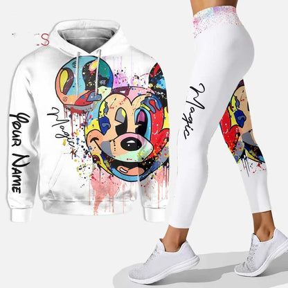 Customizename Mickey Hoodie Women's Hoodie Set Mickey Yoga Pants Sweatpants Womens Disney Yoga Hoodie Leggings Fashion Tracksuit