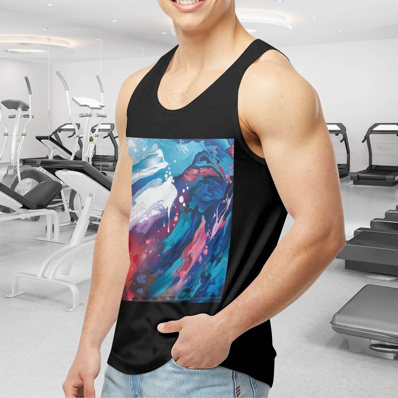 Men's Tank Top (Front Printing) Made in USA for Summer Style - Estalios