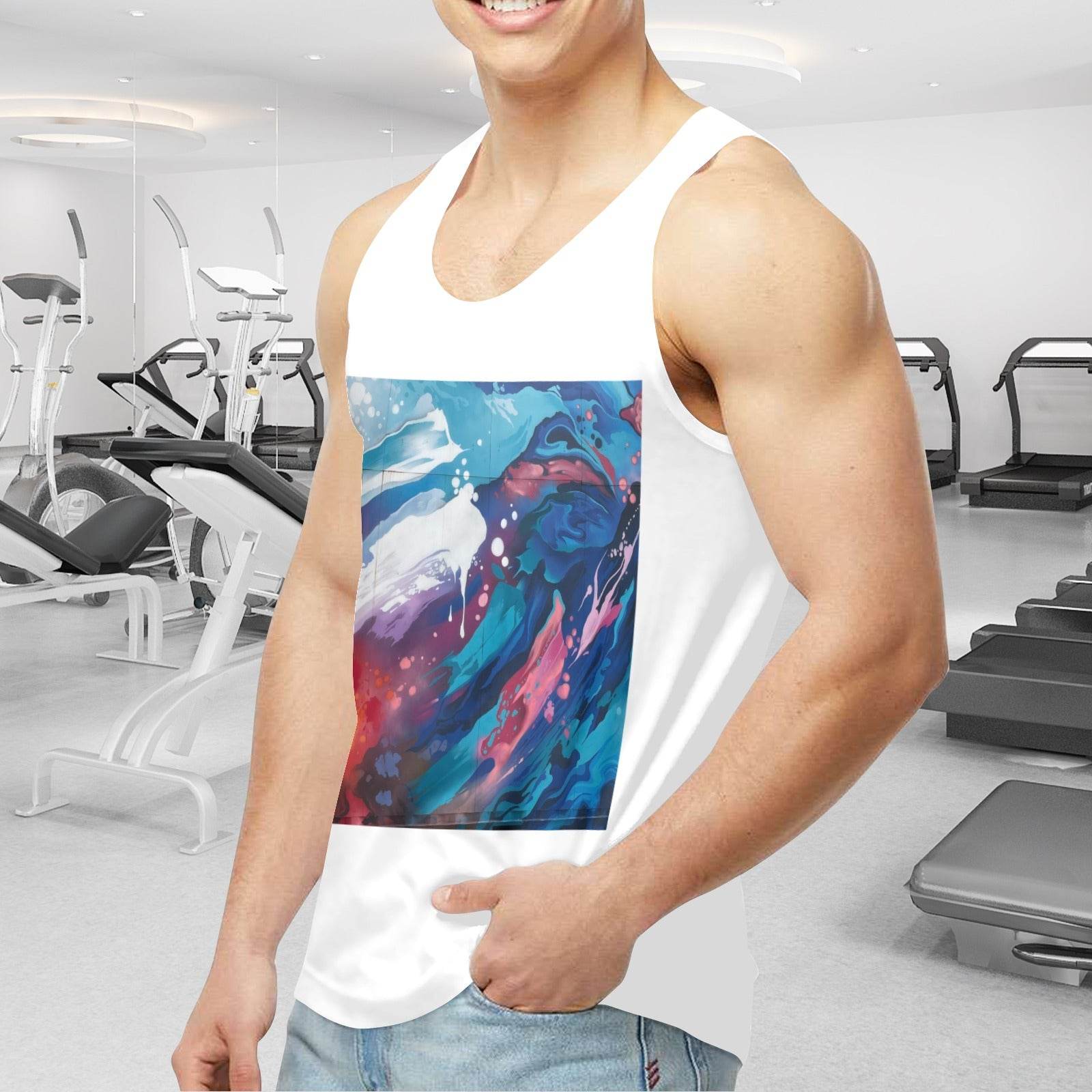Men's Tank Top (Front Printing) Made in USA for Summer Style - Estalios