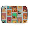 Absorbent Lots of Apricot Pug Dish Drying Mat 14x21 - Estalios
