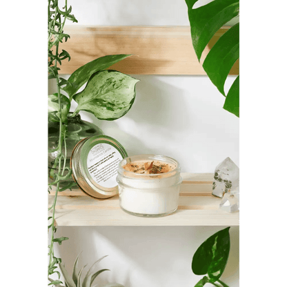 Abundance Candle Blast: Crystal Herbs and Creamy Aroma Awakening - Estalios
