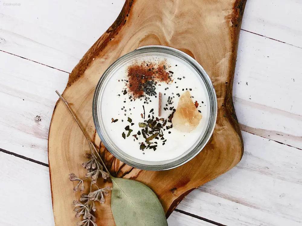 Abundance Candle / Ritual Candle / Intention Candle / Hand Poured - Estalios