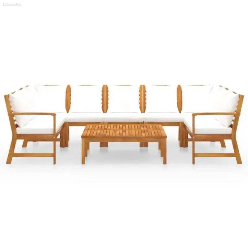 Acacia Wood Oasis: your Dream Outdoor Sectional! Get Ready to Transform your Patio Into the Ultimate Relaxation Zone with our Stunning Wooden Outdoor Sectional Sofa - Estalios
