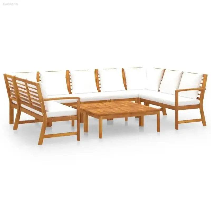 Acacia Wood Oasis: your Dream Outdoor Sectional! Get Ready to Transform your Patio Into the Ultimate Relaxation Zone with our Stunning Wooden Outdoor Sectional Sofa - Estalios
