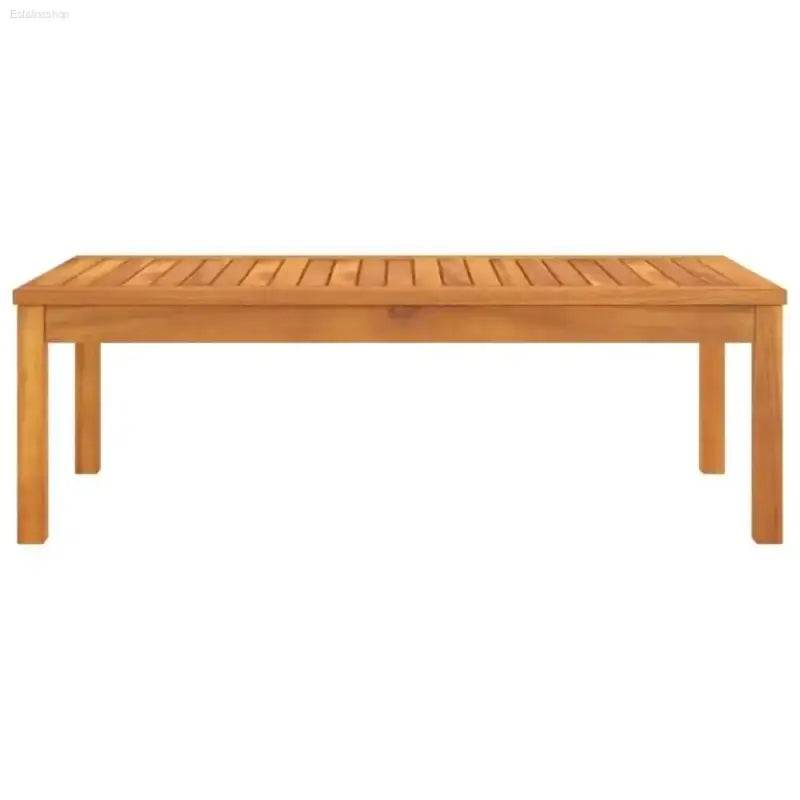 Acacia Wood Table: Solid Acacia Style! Here's that Product Description you Wanted: Elevate your Outdoor Space with this Stunning Rectangular Wooden Coffee - Estalios