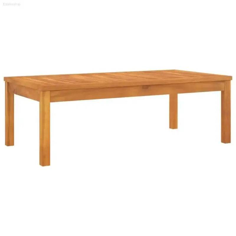 Acacia Wood Table: Solid Acacia Style! Here's that Product Description you Wanted: Elevate your Outdoor Space with this Stunning Rectangular Wooden Coffee - Estalios
