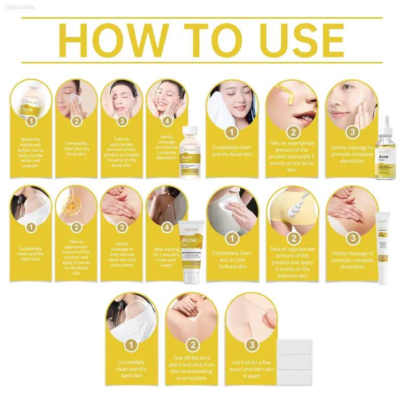 Acne Skin Care Set for Moisturizing and Soft Skin - Estalios