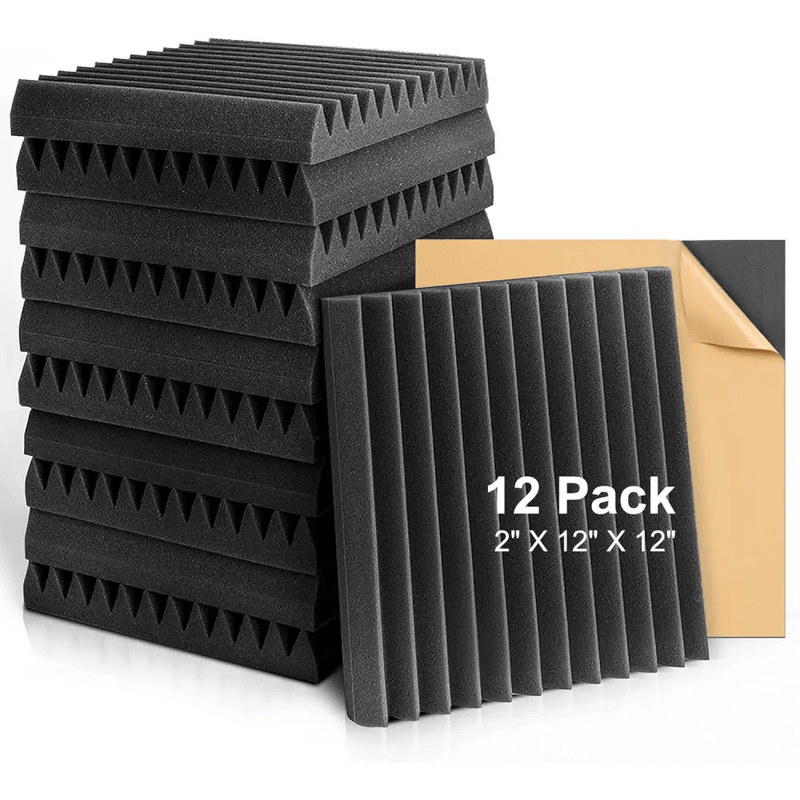 Acoustic Foam Panels 2" X 12" X 12" for Soundproofing.
