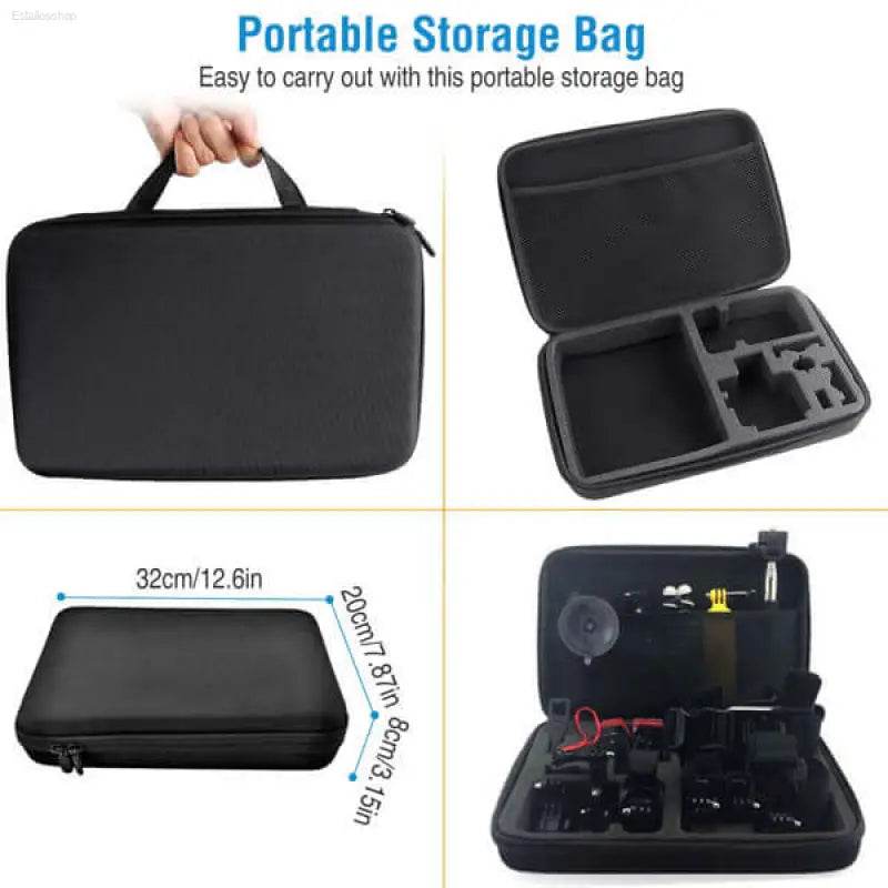 Black portable storage case.
