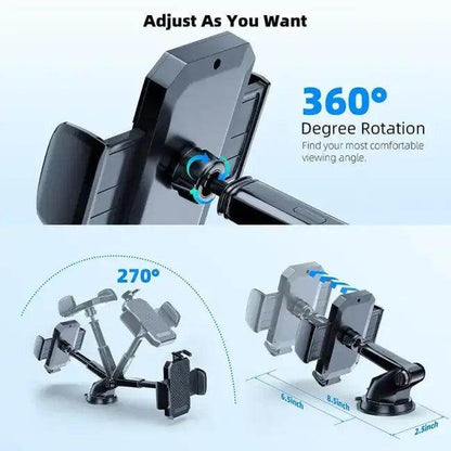 Adjustable 360° Car Phone Holder for Ultimate Viewing Experience - Estalios