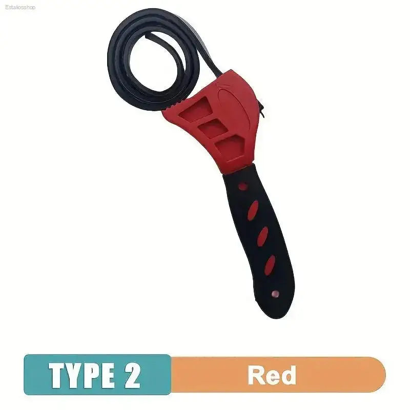 Adjustable 6 - Inch Belt Wrench Oil Filter Puller with Versatile Strap Design for DIY Enthusiasts and Professionals - EstaliosShop