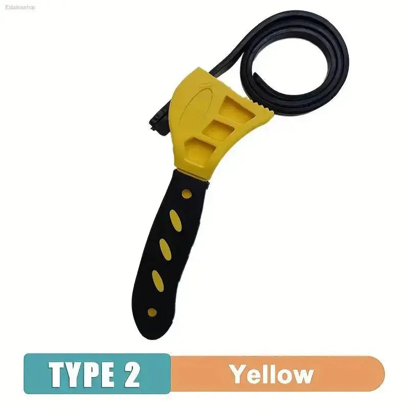 Adjustable 6 - Inch Belt Wrench Oil Filter Puller with Versatile Strap Design for DIY Enthusiasts and Professionals - EstaliosShop