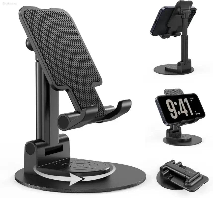 Adjustable Foldable Phone Stand for Desk 360° Rotating Holder - Estalios