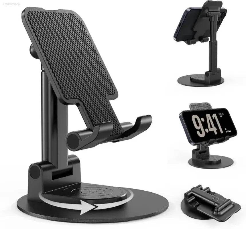 Adjustable Foldable Phone Stand for Desk 360° Rotating Holder - Estalios