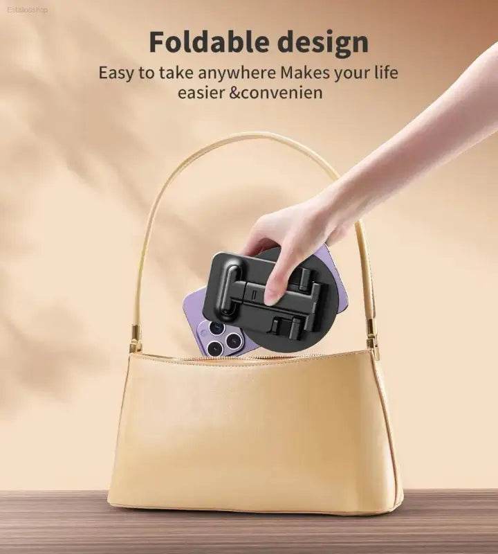 Adjustable Foldable Phone Stand for Desk 360° Rotating Holder - Estalios