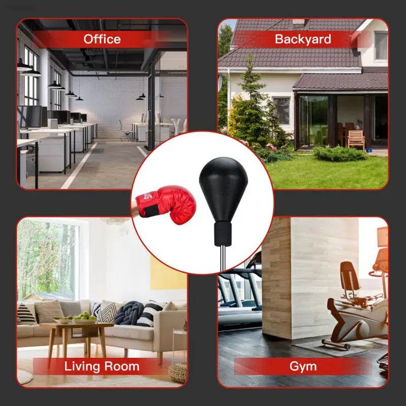 Adjustable Freestanding Punching Bag with Boxing Gloves - Estalios
