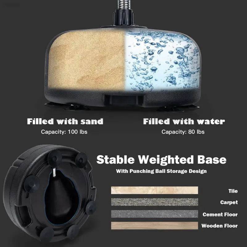 Adjustable Freestanding Punching Bag with Boxing Gloves - Estalios