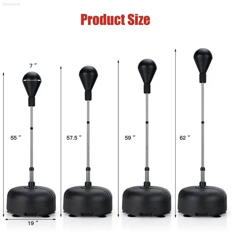 Adjustable Freestanding Punching Bag with Boxing Gloves - Estalios