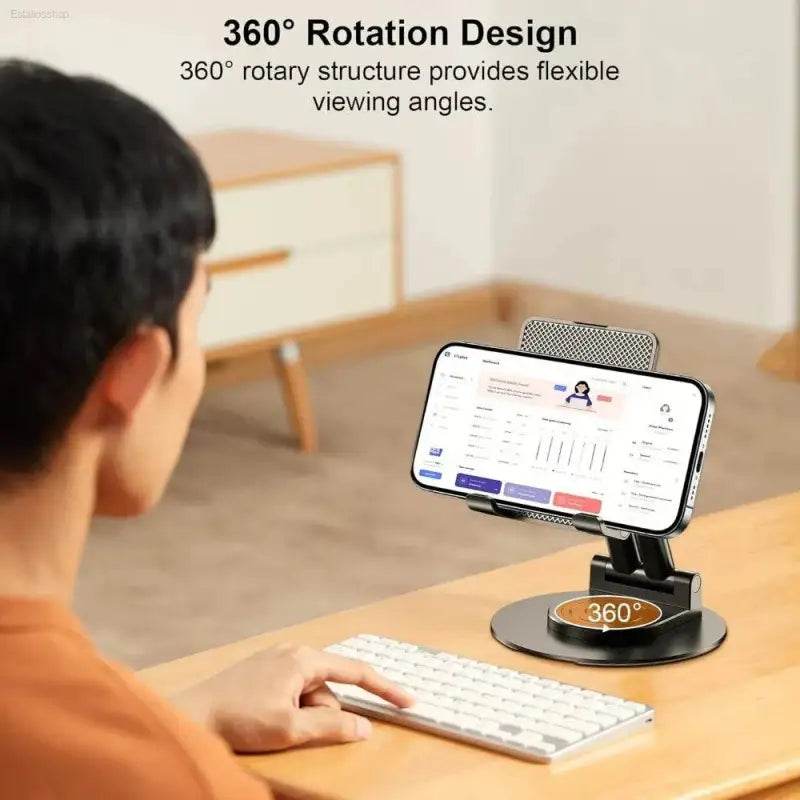 Adjustable Mobile Phone Stand Holder 360° Rotating Design - Estalios