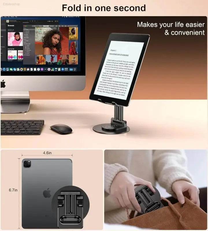 Adjustable Mobile Phone Stand Holder 360° Rotating Design - Estalios