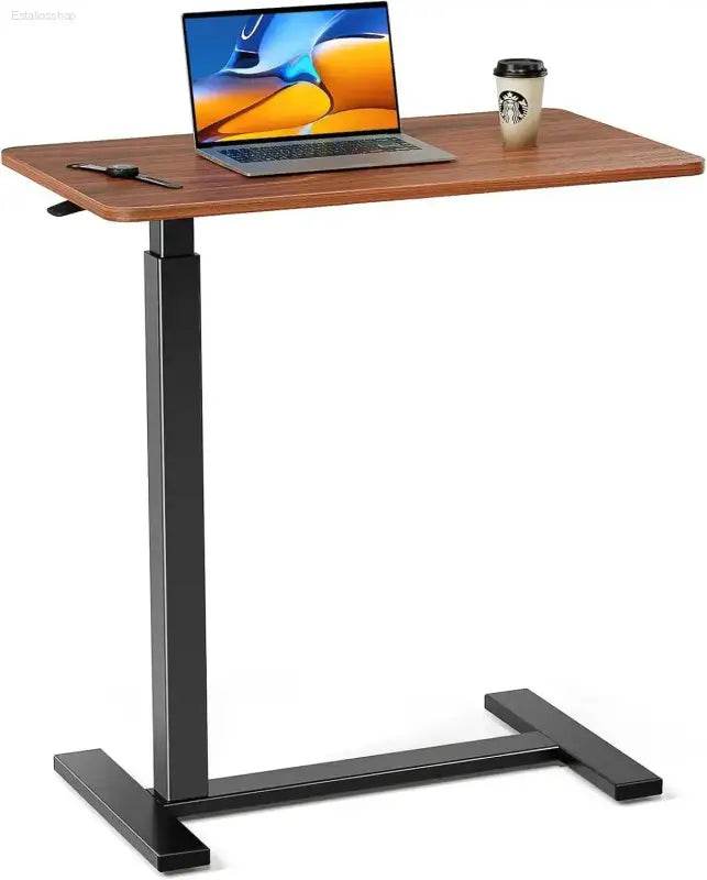 Adjustable Overbed Bedside Table with Wheels for Home Use - Estalios