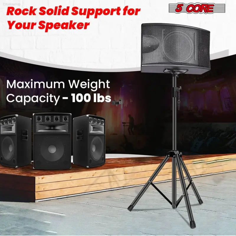 Adjustable Tall Speaker Stand Tripod for DJ Studio Use - Estalios
